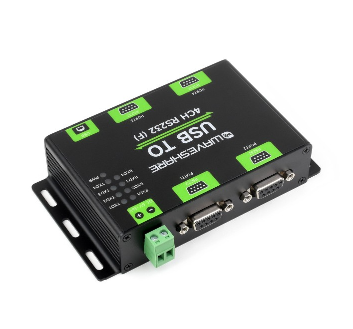 Bộ chuyển đổi USB sang 4 cổng RS232 công nghiệp (Chip FT4232HL – tương thích đa hệ điều hành)/ Industrial Isolated USB To 4-Ch RS232 Converter, USB To Serial Adapter, Original FT4232HL Chip, Mac / Linux / Android / Windows Multi-OS Compatible