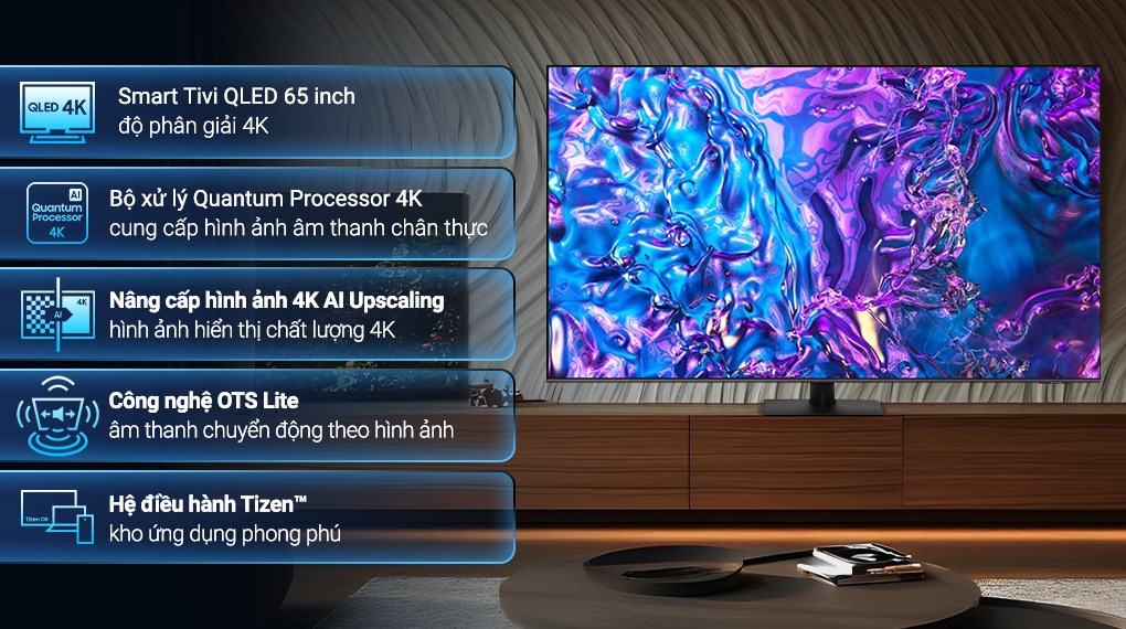 Smart Tivi QLED Samsung AI 4K 65 inch QA65Q70D 