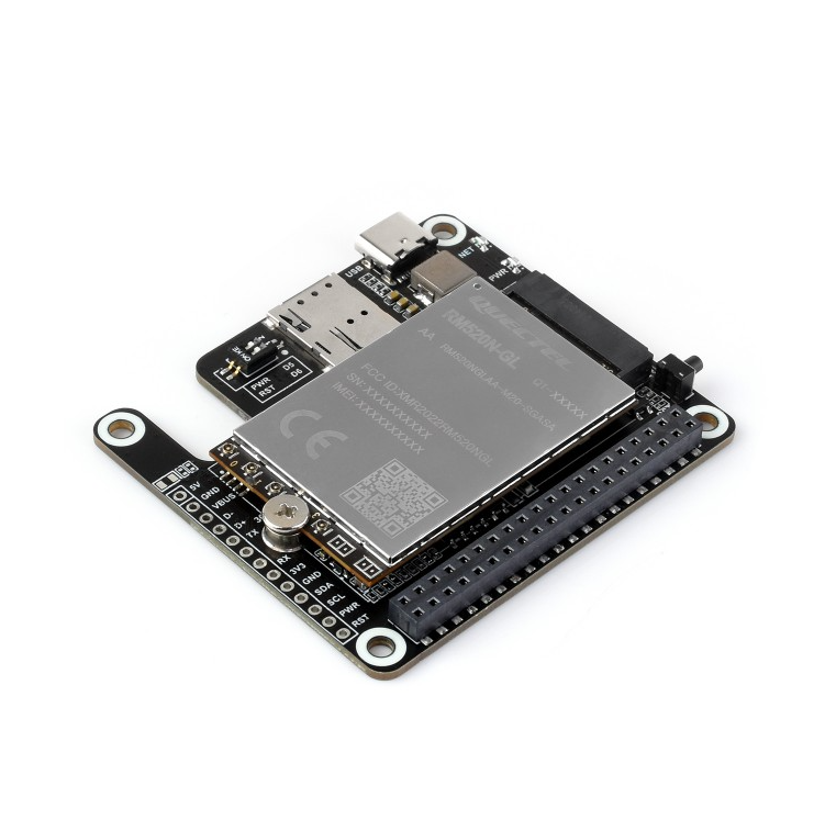 HAT chuyển đổi PCIe sang 5G/4G/3G dành cho Raspberry Pi 5 – tương thích module M.2 3042/3052, hỗ trợ đa mạng, lựa chọn module linh hoạt (SIMCom/Quectel)