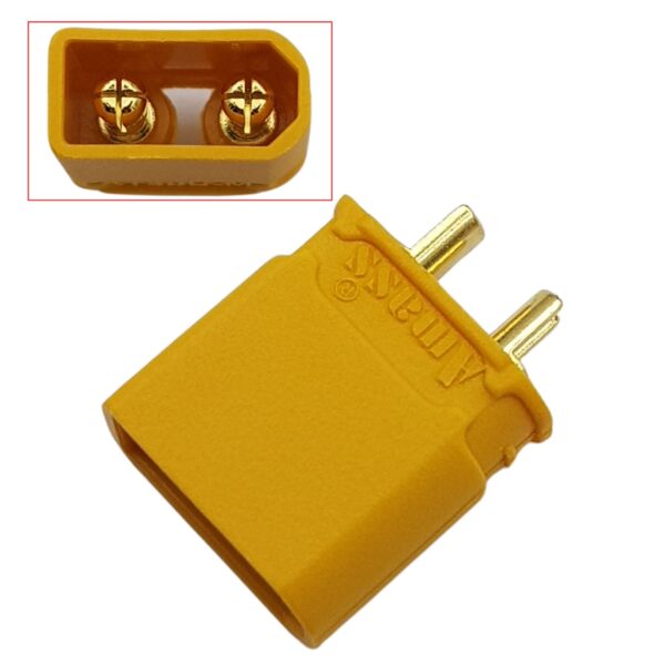 Cặp đầu nối đực – cái XT30 mạ vàng cao cấp Amass (High Quality Gold Plated XT30 Male & Female Bullet Connector)