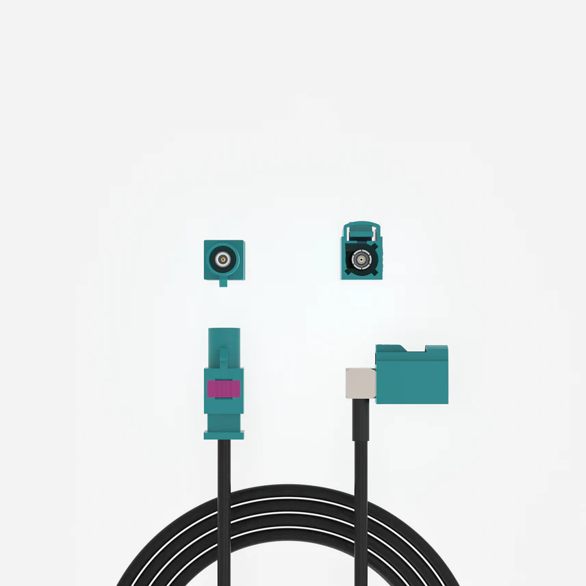 GMSL2 Fakra Right-Angle Extension Cable M-F
