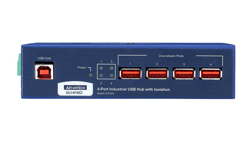 Advantech BB-UHR304 Industrial Isolated USB 2.0 to 4-Port RS-232 Hub
