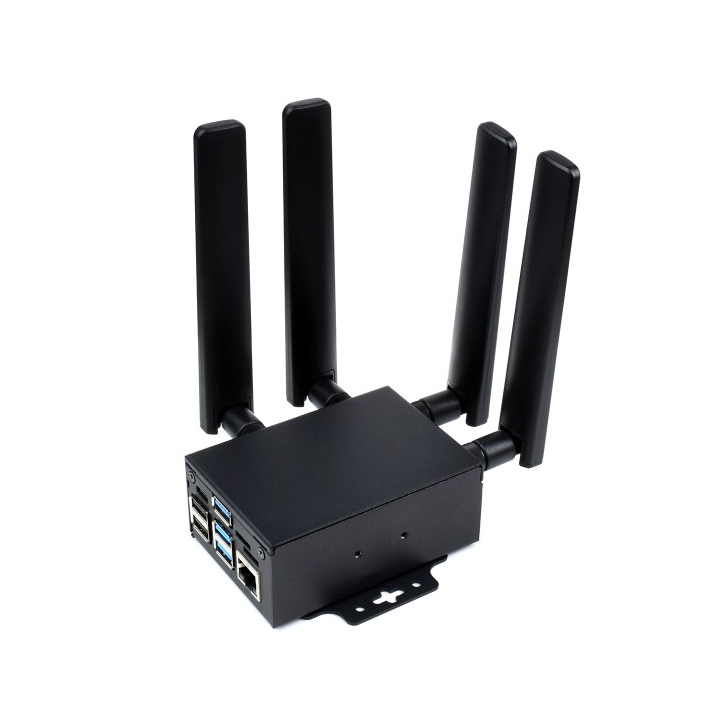 Module sóng di động 5G RM520N-GL gắn Raspberry Pi – HAT kèm vỏ, ăng-ten 4 cổng, định vị GNSS, hỗ trợ toàn cầu 5G/4G/3G, chuẩn 3GPP Release 16